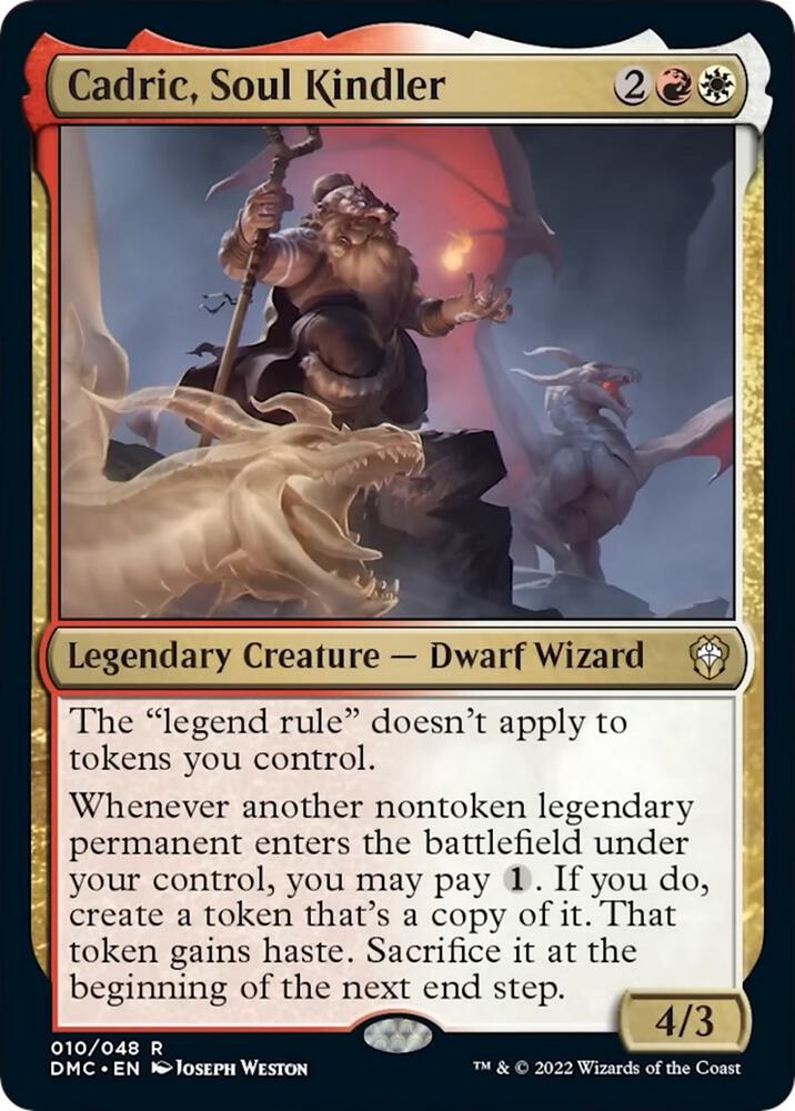 Magic Cadric, Soul Kindler #10 Commander: Dominaria United Rare Non-Foil Near Mint English Trading Card — catalog front, TCGplayer SKU 5749461
