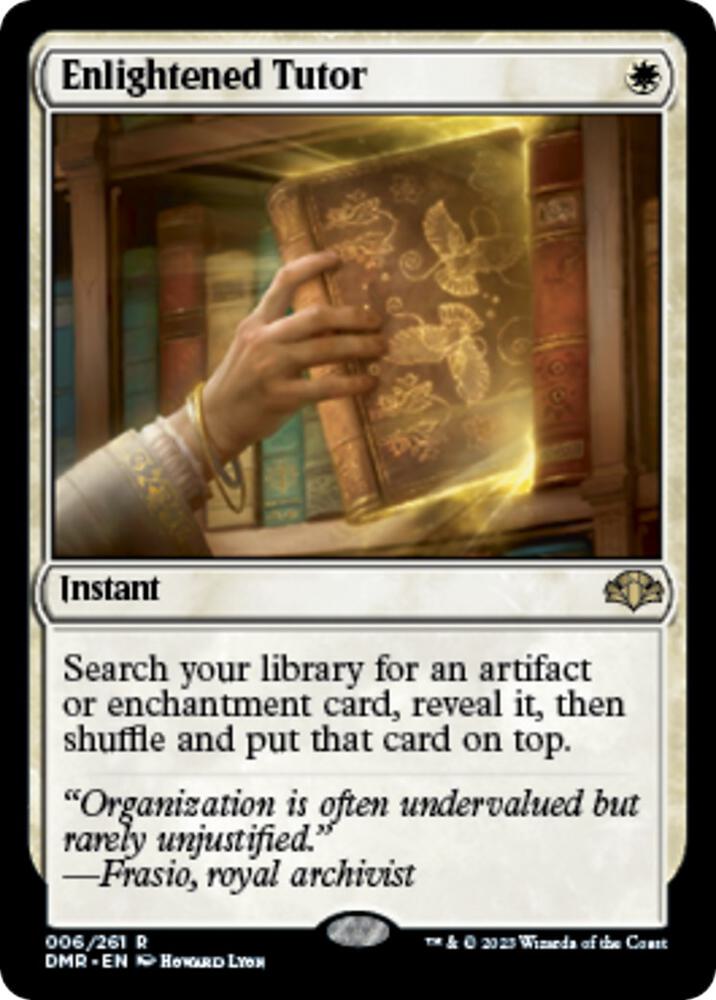 Magic Enlightened Tutor #6 Dominaria Remastered Rare Non-Foil Near Mint English Trading Card — catalog front, TCGplayer SKU 6792726