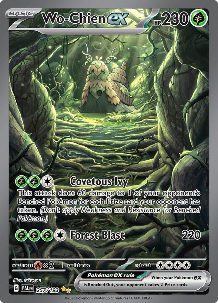 Pokémon Wo-Chien ex #257/193 SV02: Paldea Evolved Special Illustration Rare Holofoil Near Mint English Trading Card — catalog front, TCGplayer SKU 7160414