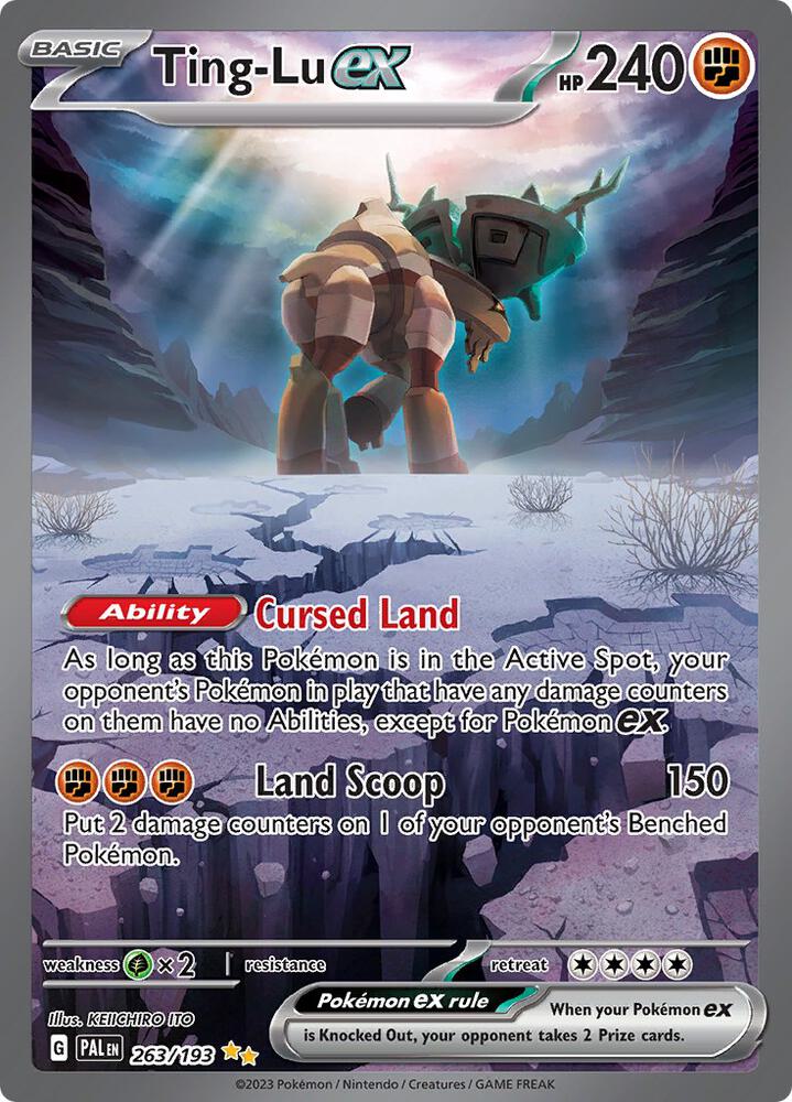 Pokémon Ting-Lu ex #263/193 SV02: Paldea Evolved Special Illustration Rare Holofoil Near Mint English Trading Card — catalog front, TCGplayer SKU 7160444