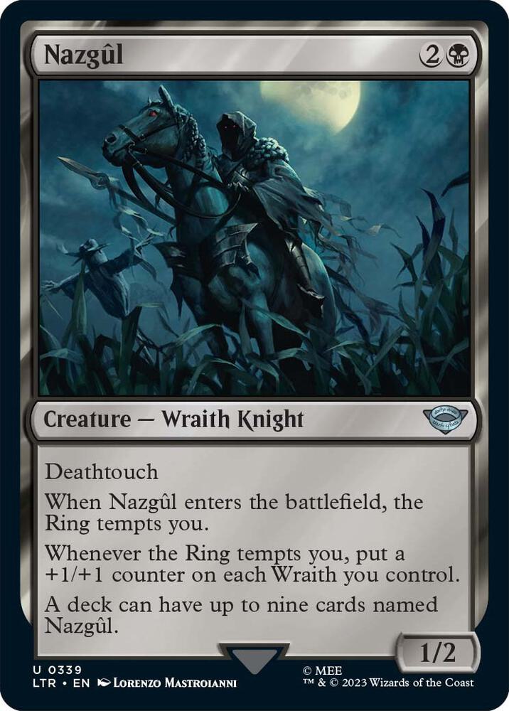 Magic Nazgul #339 Universes Beyond: The Lord of the Rings: Tales of Middle-earth Uncommon Non-Foil Near Mint English Trading Card — catalog front, TCGplayer SKU 7168725
