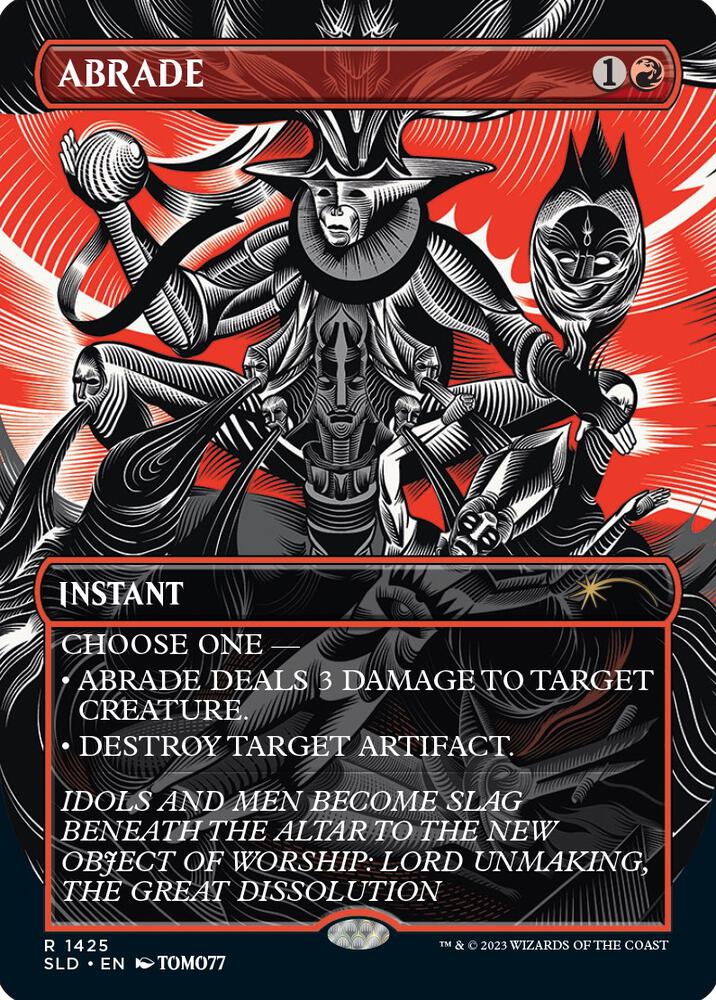 Magic Abrade #1425 Secret Lair Drop Series Rare Foil Near Mint English Trading Card — catalog front, TCGplayer SKU 7418700