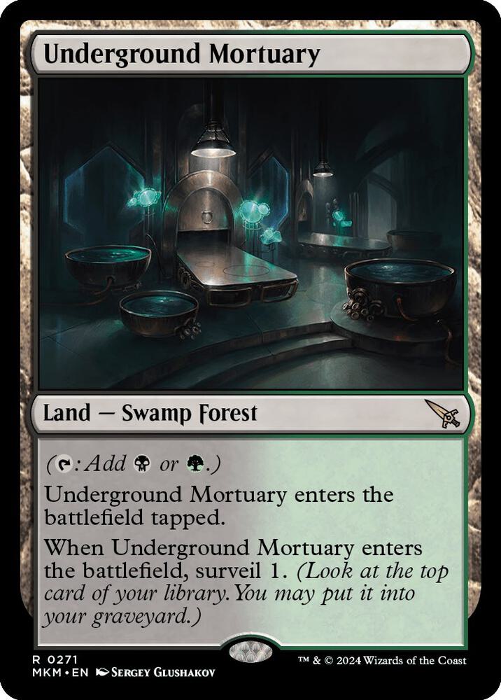 Magic Underground Mortuary #271 Murders at Karlov Manor Rare Foil Near Mint English Trading Card — catalog front, TCGplayer SKU 7667164