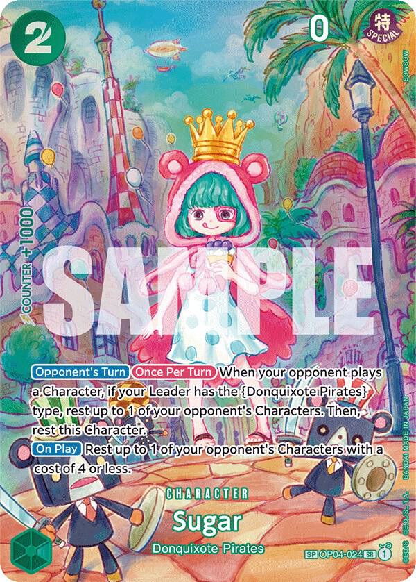 One Piece Card Game Sugar #OP04-024 Wings of the Captain SP Foil Near Mint English Trading Card — catalog front, TCGplayer SKU 7799664
