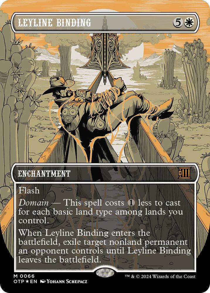 Magic Leyline Binding #66 Outlaws of Thunder Junction: Breaking News Textured Foil Foil Near Mint English Trading Card — catalog front, TCGplayer SKU 7847900