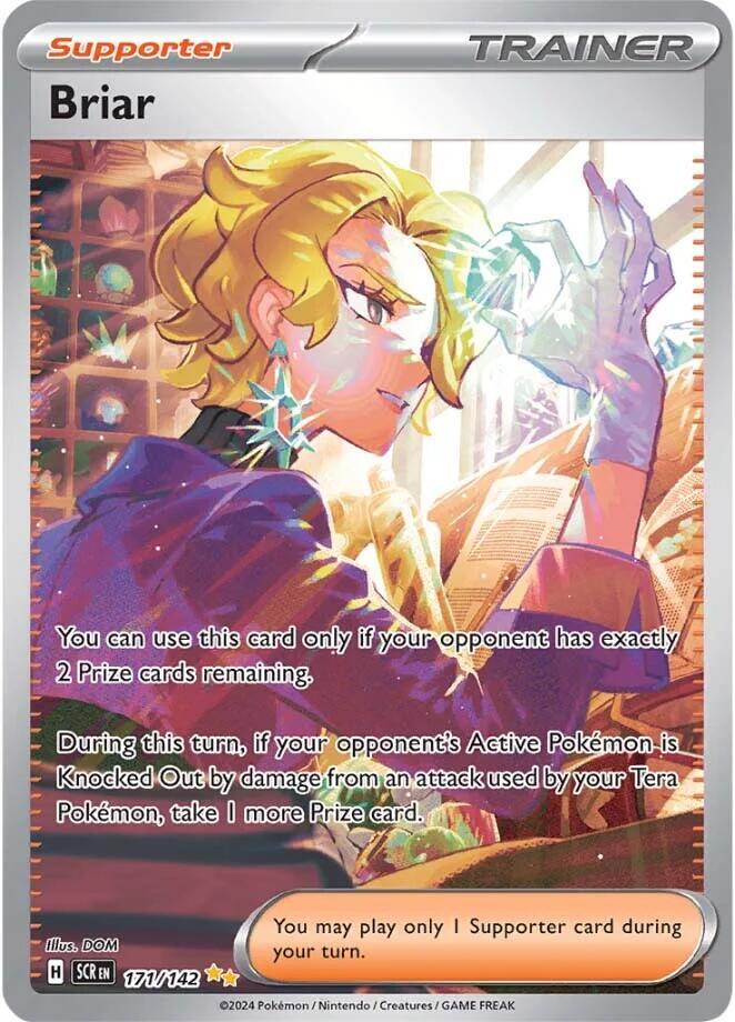 Pokémon Briar #171/142 Stellar Crown Special Illustration Rare Holofoil Near Mint English Trading Card — catalog front, TCGplayer SKU 8121524