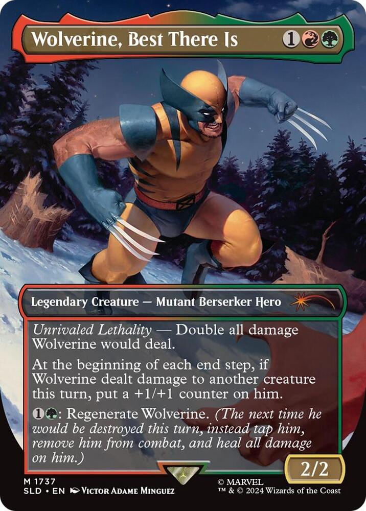 Magic Wolverine, Best There Is #1737 Secret Lair Drop Series Rainbow Foil Foil Near Mint English Trading Card — catalog front, TCGplayer SKU 8276266