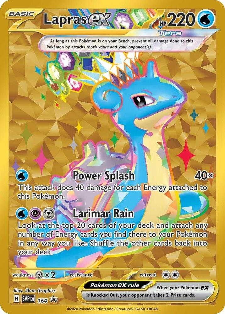 Pokémon Lapras ex #164 SV: Scarlet & Violet Promo Cards Promo Holofoil Near Mint English Trading Card — catalog front, TCGplayer SKU 8372854