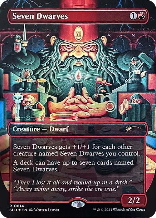 Magic Seven Dwarves #814 Secret Lair Drop Series Rare Foil Near Mint English Trading Card — catalog front, TCGplayer SKU 8573583