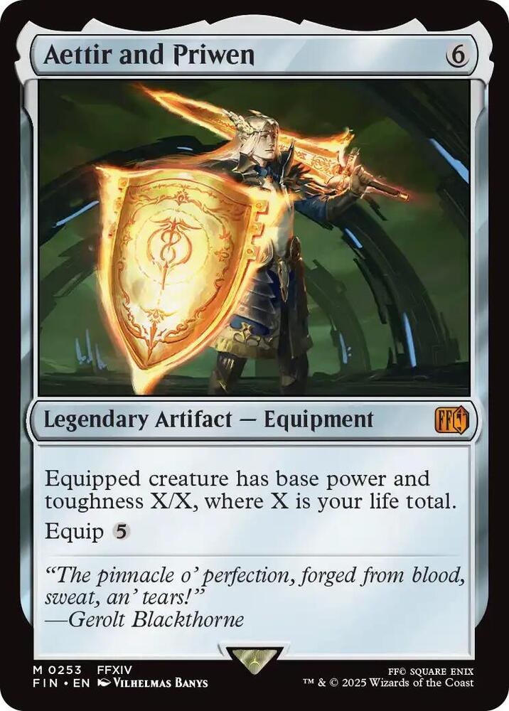 Magic Aettir and Priwen #253 FINAL FANTASY Mythic Rare Non-Foil Near Mint English Trading Card — catalog front, TCGplayer SKU 8731702