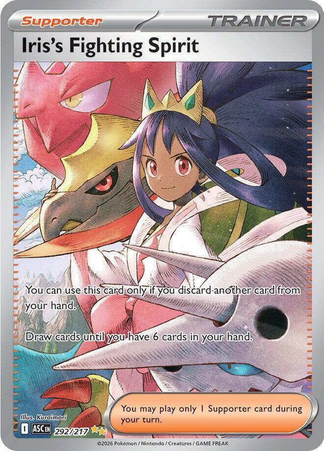 Pokémon Iris's Fighting Spirit #292/217 ME: Ascended Heroes Special Illustration Rare Holofoil Near Mint Trading Card