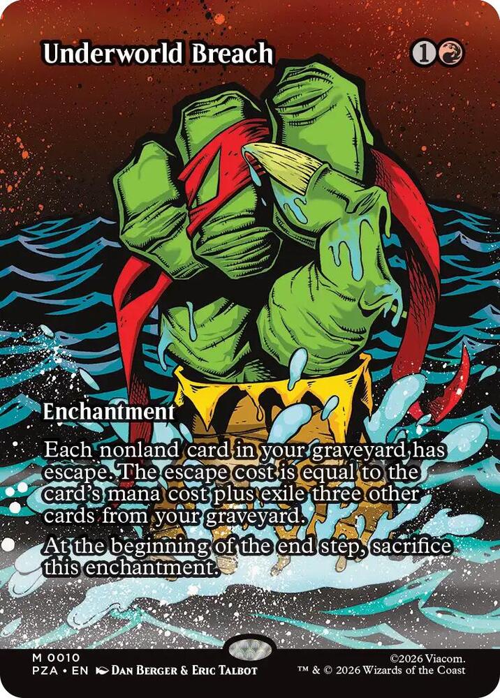 Magic Underworld Breach #10 Teenage Mutant Ninja Turtles Source Material Borderless Foil Near Mint English Trading Card — catalog front, TCGplayer SKU 9151082