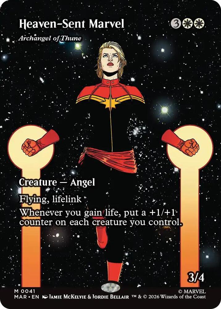 Magic Heaven-Sent Marvel - Archangel of Thune #41 Marvel Universe Eternal-Legal Borderless Non-Foil Near Mint English Trading Card — catalog front, TCGplayer SKU 9341857
