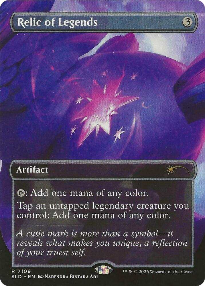 Magic Relic of Legends #7109 Secret Lair Drop Series Rare Foil Near Mint English Trading Card — catalog front, TCGplayer SKU 9378558