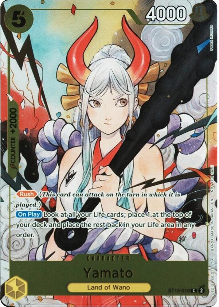 One Piece Card Game Yamato #ST13-016 One Piece Promotion Cards Dash Pack 2025 Foil Near Mint English Trading Card — catalog front, TCGplayer SKU 9459856
