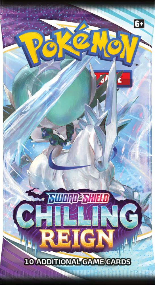 Pokémon Chilling Reign Booster Pack, Sealed, English — front of booster-pack packaging