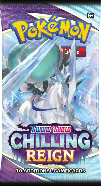 Pokémon Chilling Reign Booster Pack, Sealed, English — front of booster-pack packaging