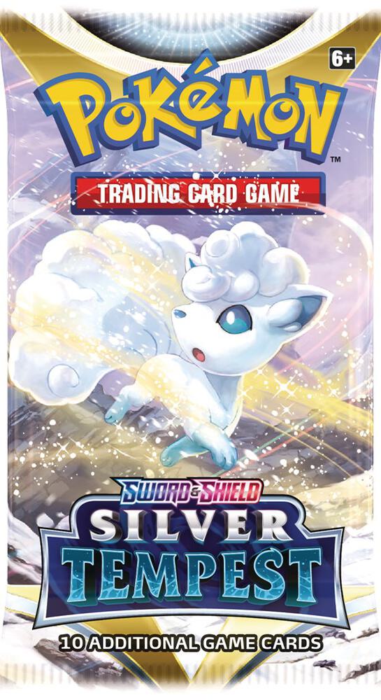 Pokémon Silver Tempest Booster Pack, Sealed, English — front of booster-pack packaging
