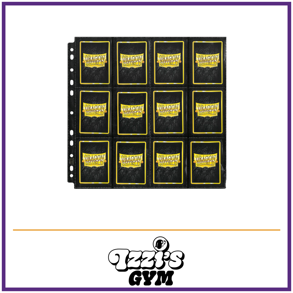 Dragon Shield 24 Pocket Pages - Regular - Standard Size — New product photo with the approved Izzi’s Gym logo