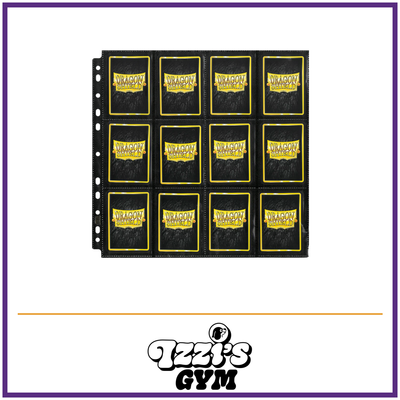 Dragon Shield 24 Pocket Pages - Regular - Standard Size — New product photo with the approved Izzi’s Gym logo