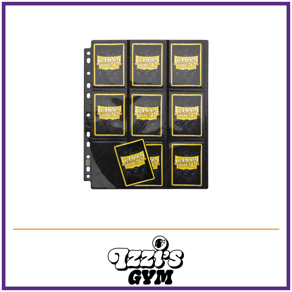 Dragon Shield 18 Pocket Pages - Regular - Japanese Size — New product photo with the approved Izzi’s Gym logo