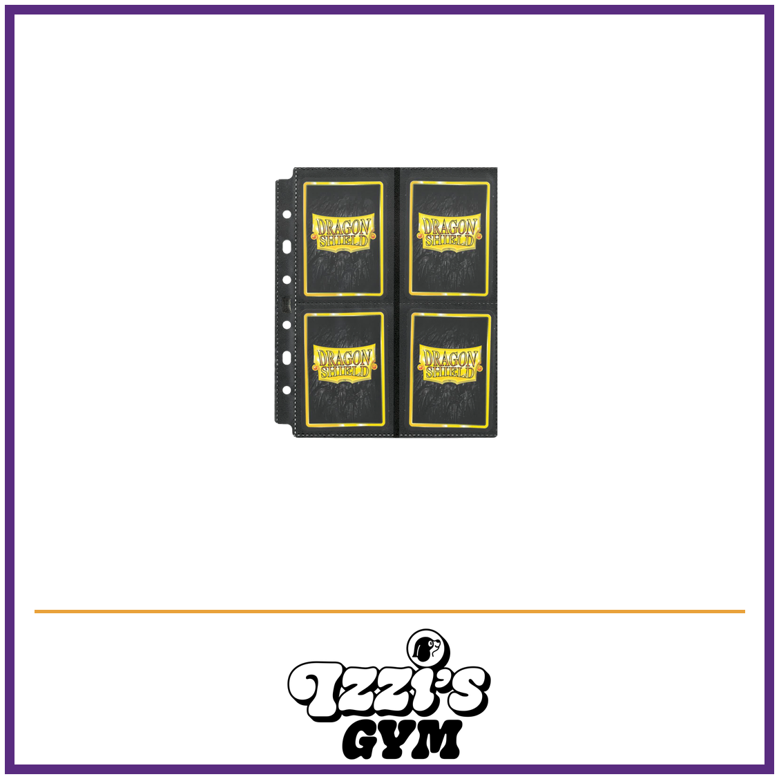 Dragon Shield 8 Pocket Pages - Non-Glare - Standard Size — New product photo with the approved Izzi’s Gym logo