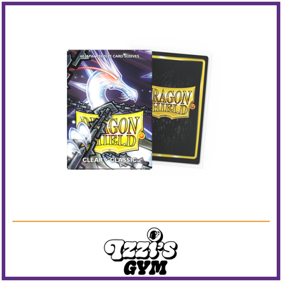 Dragon Shield Clear - Classic Sleeves - Japanese-Size - 60 Count — New product photo with the approved Izzi’s Gym logo