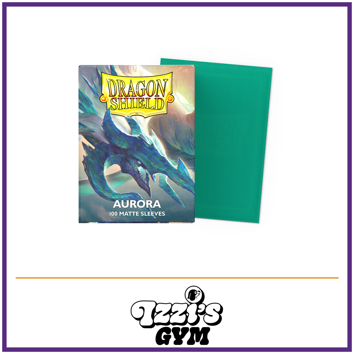 Dragon Shield Aurora - Players' Choice 2023 - Matte Sleeves - Standard-Size - 100 Count — New product photo with the approved Izzi’s Gym logo