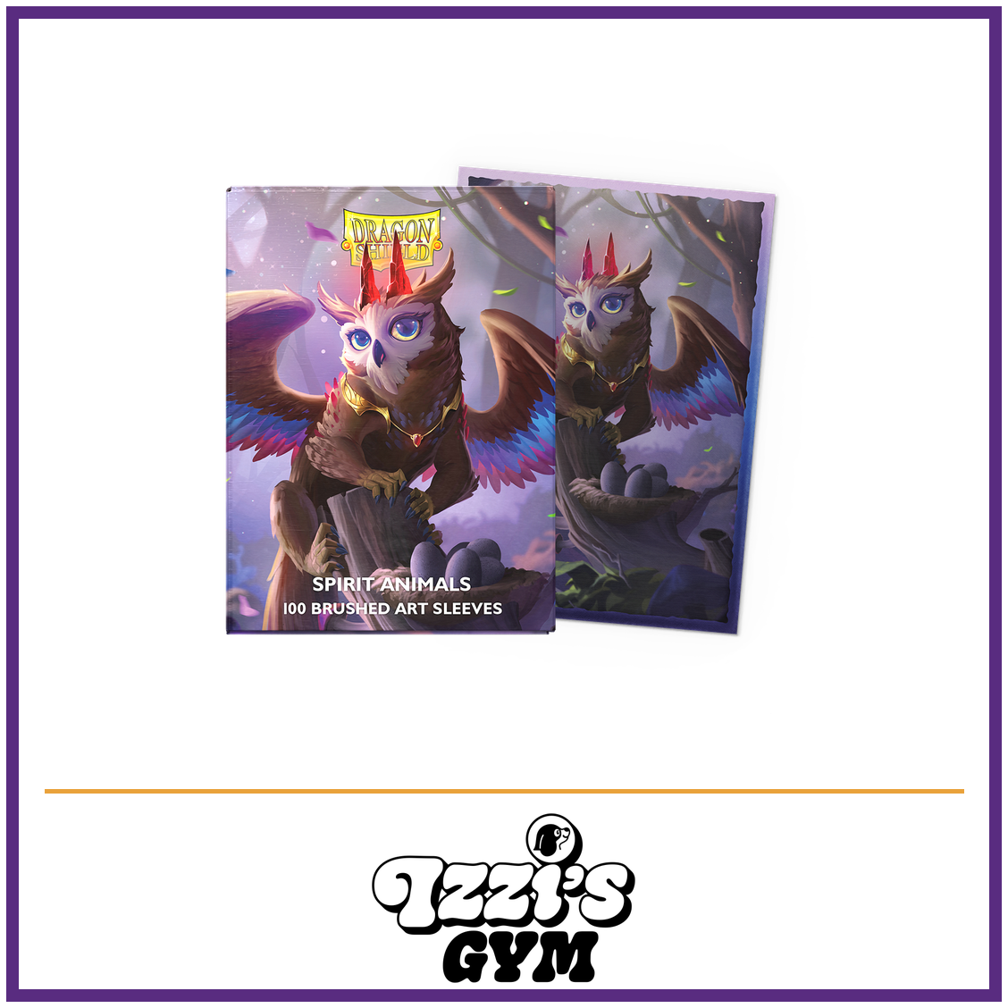 Dragon Shield The Dragowlis - Brushed Art Sleeves - 100 Count — New product photo with the approved Izzi’s Gym logo