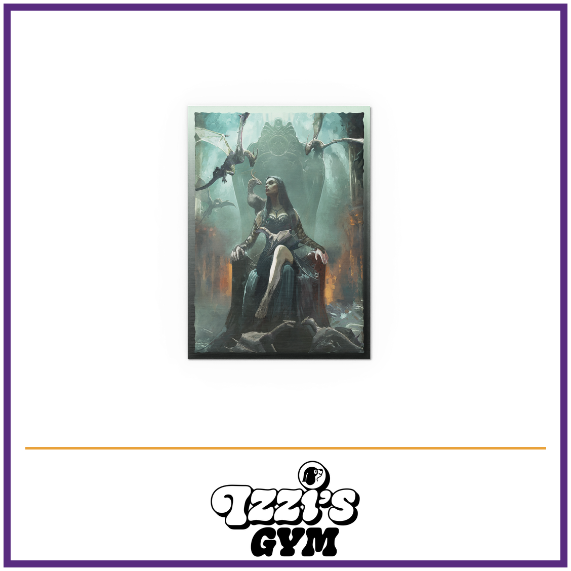 Dragon Shield Halloween 2024 - Brushed Art Sleeves - Japanese-Size - 60 Count — New product photo with the approved Izzi’s Gym logo