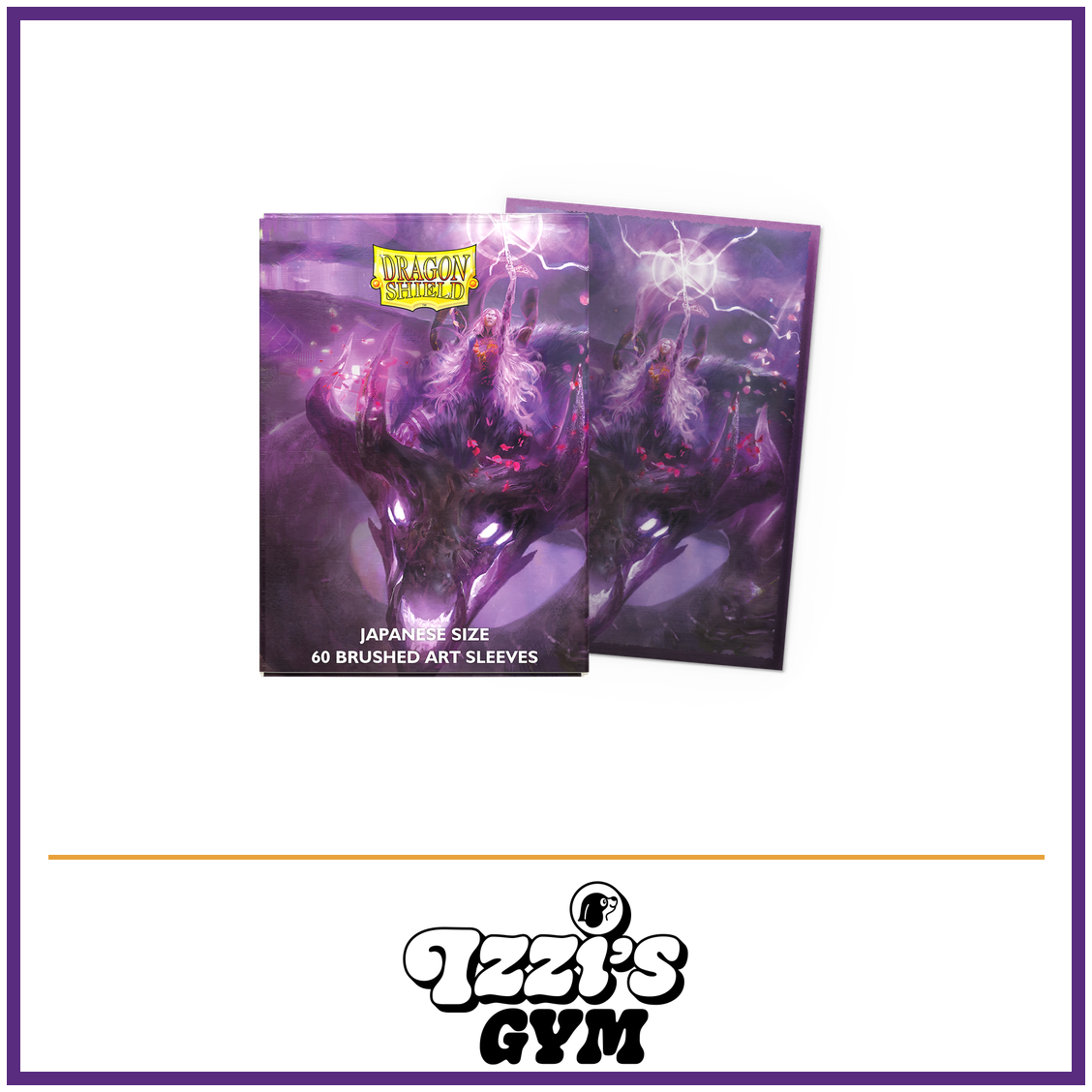 Dragon Shield Sakura Ally - Brushed Art Sleeves - 60 Count — New product photo with the approved Izzi’s Gym logo