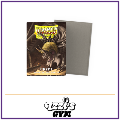 Dragon Shield Crypt - Matte Dual Sleeves - Standard-Size - 100 Count — New product photo with the approved Izzi’s Gym logo