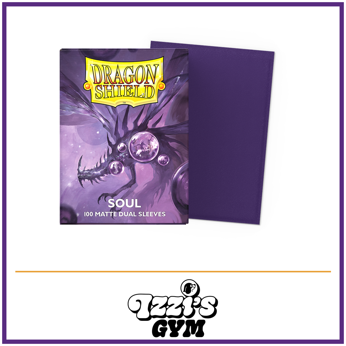 Dragon Shield Soul - Matte Dual Sleeves - Standard-Size - 100 Count — New product photo with the approved Izzi’s Gym logo
