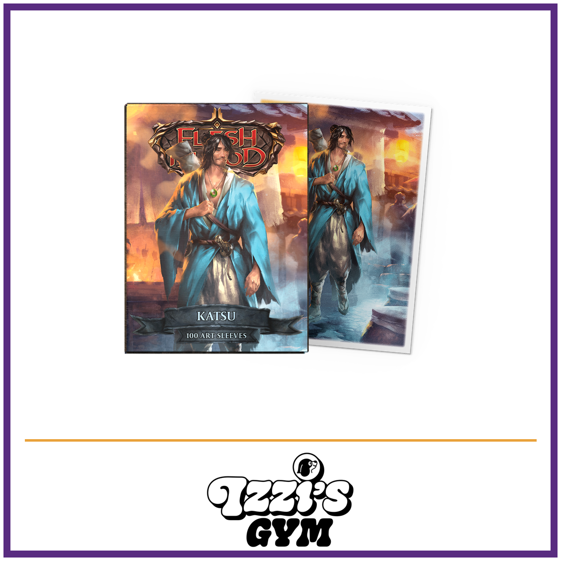 Dragon Shield Katsu - Matte Art Sleeves - 100 Count — New product photo with the approved Izzi’s Gym logo