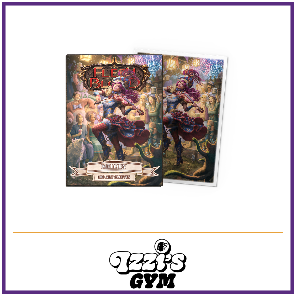 Dragon Shield Melody - Matte Art Sleeves - 100 Count — New product photo with the approved Izzi’s Gym logo