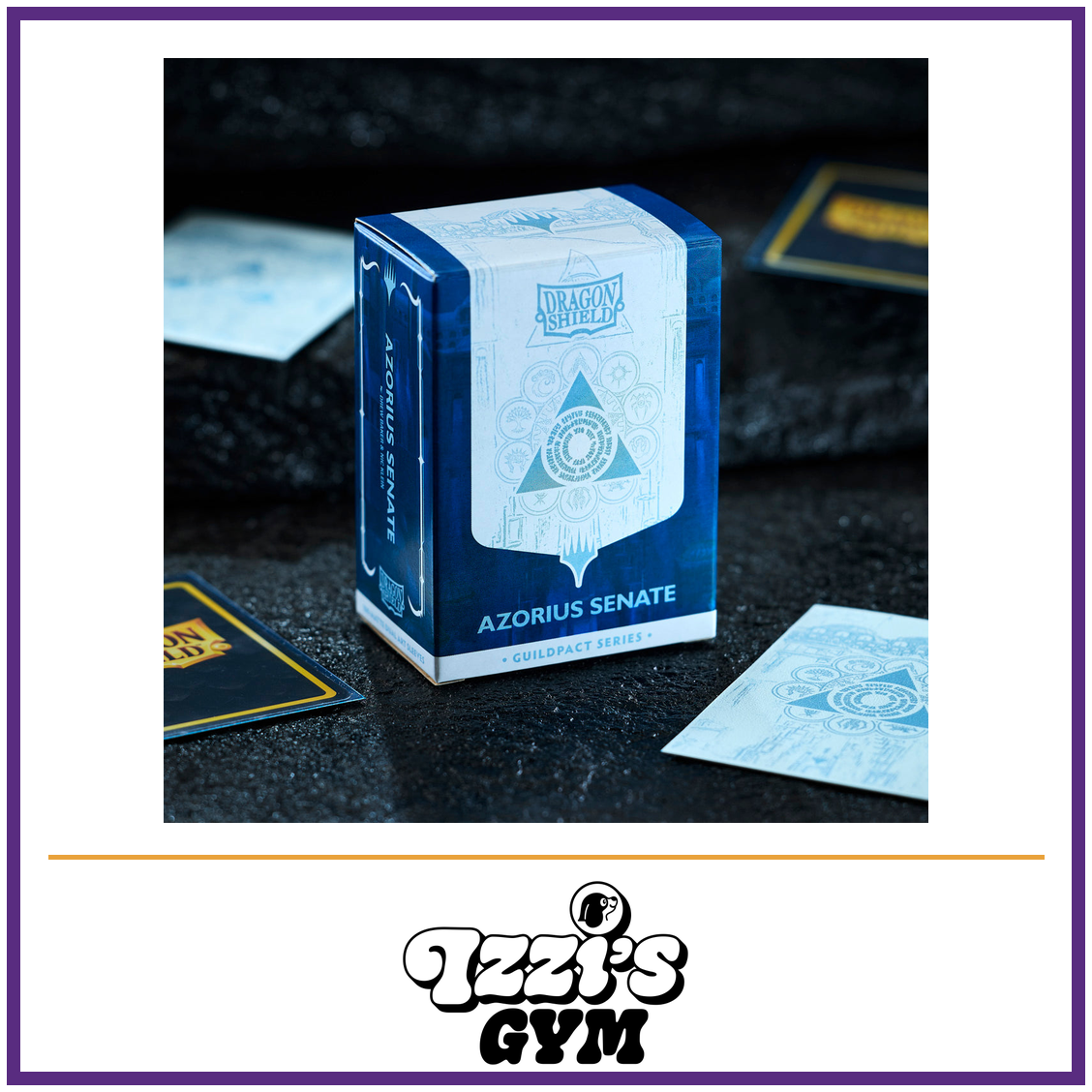 Dragon Shield Guildpact Series - Azorius Senate - Matte Dual Art Sleeves - 100 Count — New product photo with the approved Izzi’s Gym logo