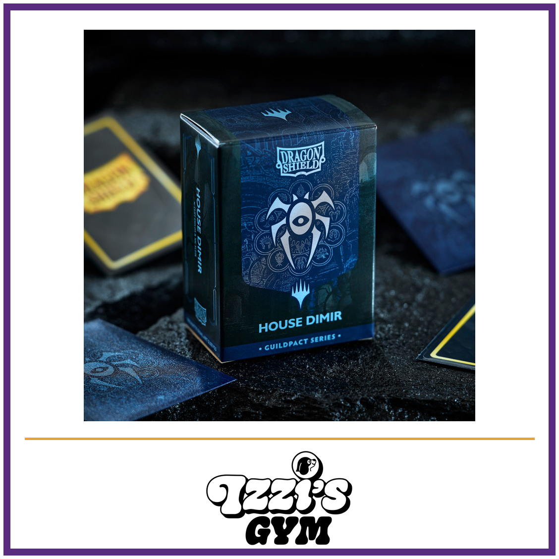 Dragon Shield Guildpact Series - House Dimir - Matte Dual Art Sleeves - 100 Count — New product photo with the approved Izzi’s Gym logo