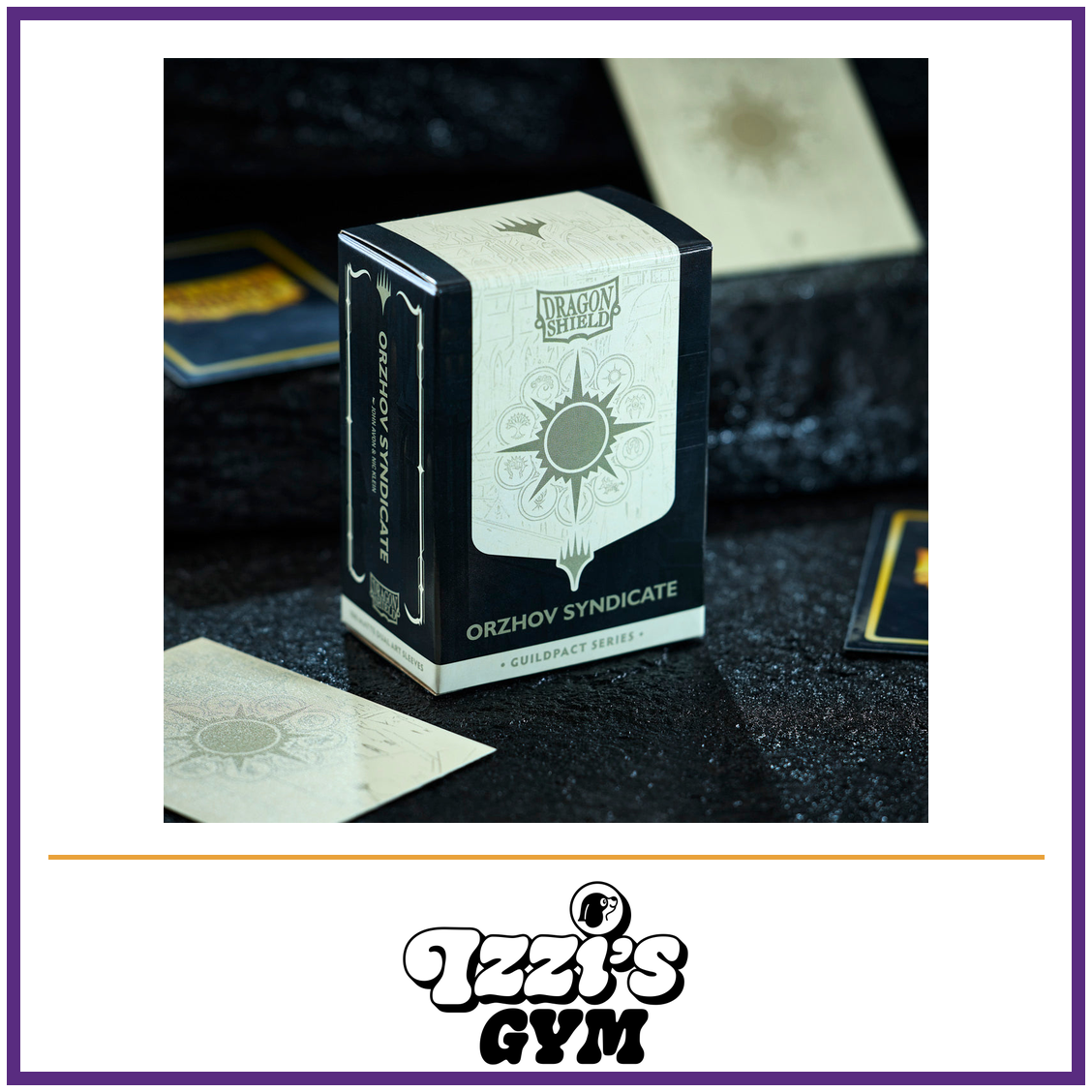 Dragon Shield Guildpact Series - Orzhov Syndicate - Matte Dual Art Sleeves - 100 Count — New product photo with the approved Izzi’s Gym logo