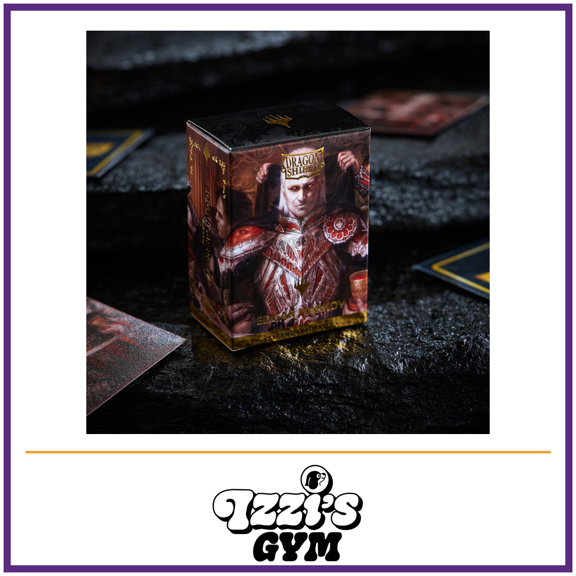 Dragon Shield Legendary Series - Edgar Markov - Matte Dual Art Sleeves - 100 Count — New product photo with the approved Izzi’s Gym logo