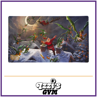 Dragon Shield Christmas 2023 - TCG Playmat — New product photo with the approved Izzi’s Gym logo