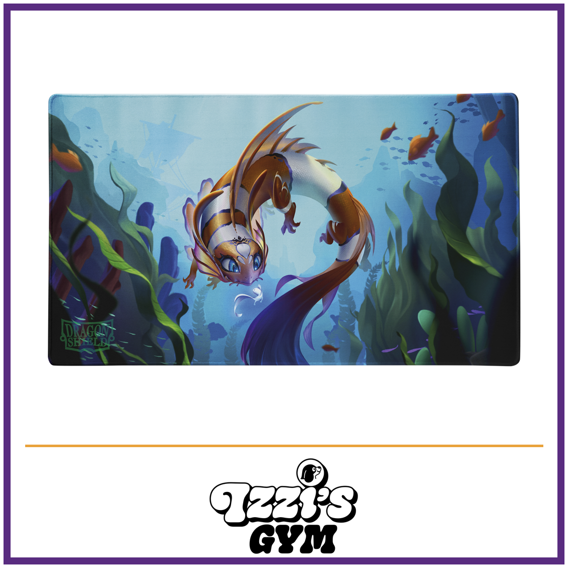 Dragon Shield The Cinderfin - TCG Playmat — New product photo with the approved Izzi’s Gym logo