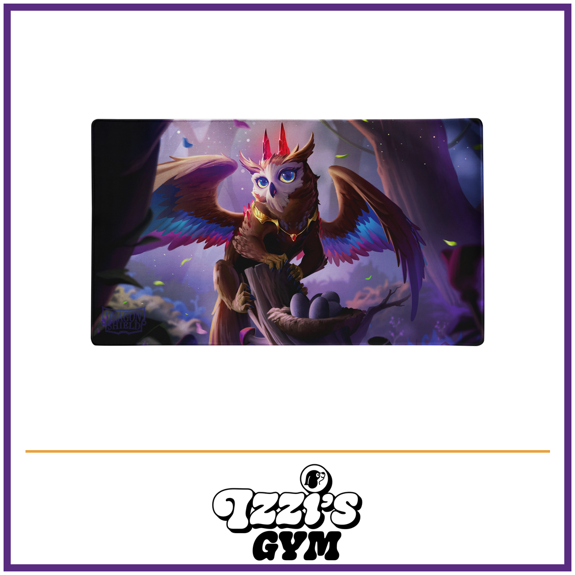 Dragon Shield The Dragowlis - TCG Playmat — New product photo with the approved Izzi’s Gym logo