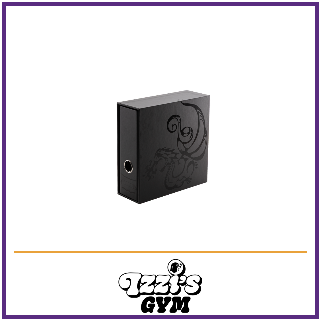 Dragon Shield Sanctuary - Slipcase 2-Ring Binder - Black — New product photo with the approved Izzi’s Gym logo