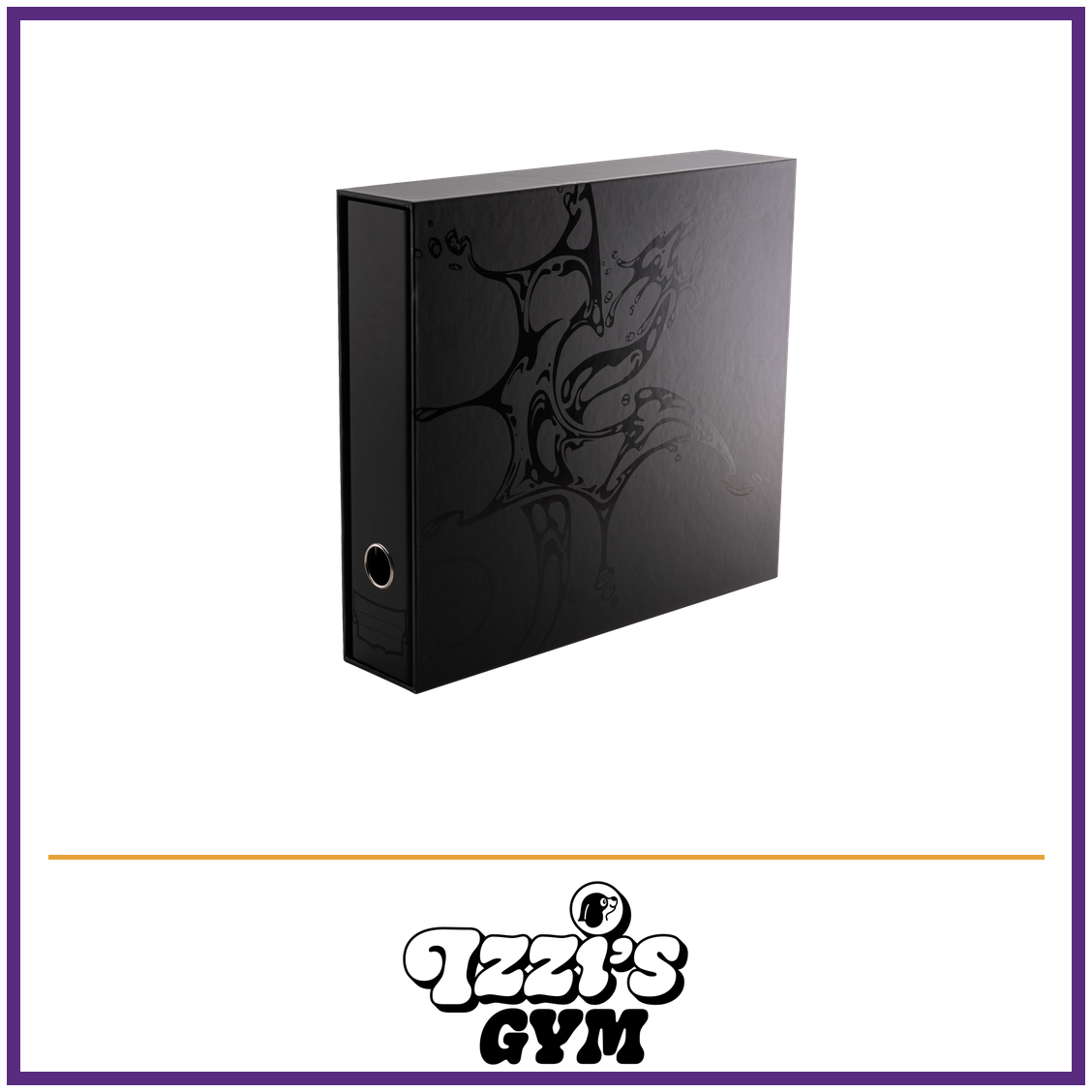 Dragon Shield Sanctuary - Slipcase 4-Ring Binder - Black — New product photo with the approved Izzi’s Gym logo