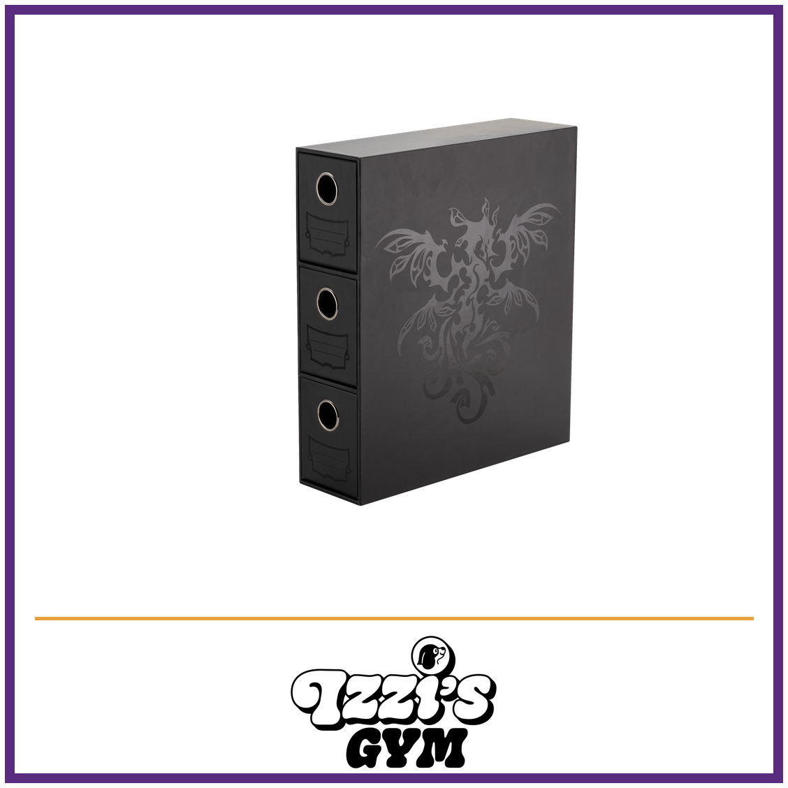 Dragon Shield Fortress Card Drawers - Black — New product photo with the approved Izzi’s Gym logo