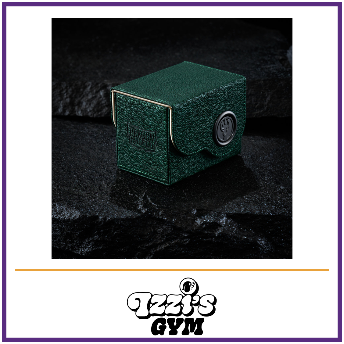 Dragon Shield Dragon Box 80+ Green & Sand — New product photo with the approved Izzi’s Gym logo