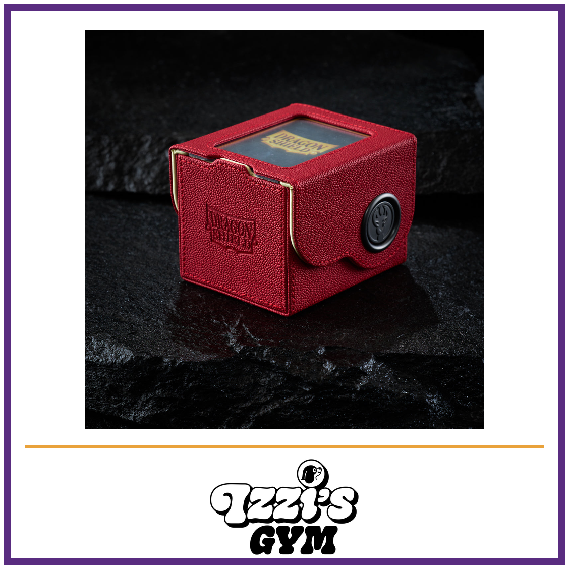 Dragon Shield Dragon Box 100+ Red & Lemon — New product photo with the approved Izzi’s Gym logo