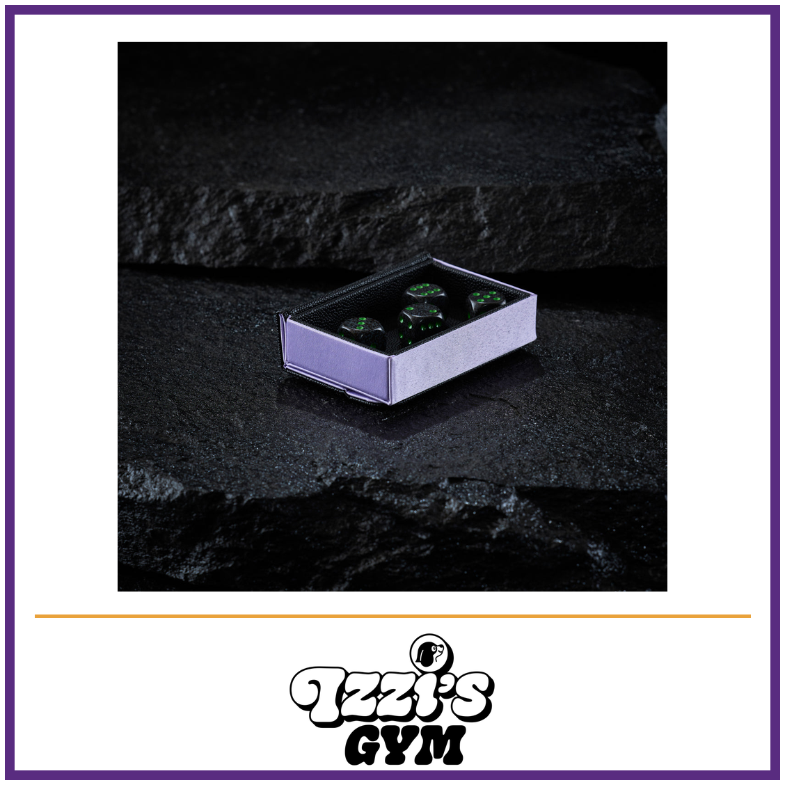 Dragon Shield Dragon Tray - Black & Lilac — New product photo with the approved Izzi’s Gym logo