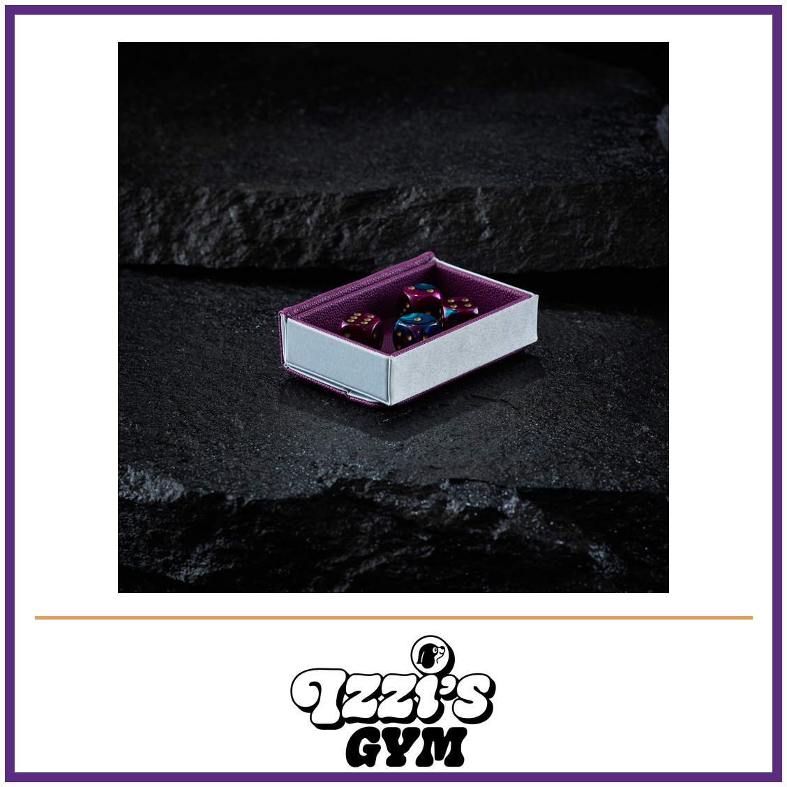 Dragon Shield Dragon Tray - Purple & Frost — New product photo with the approved Izzi’s Gym logo