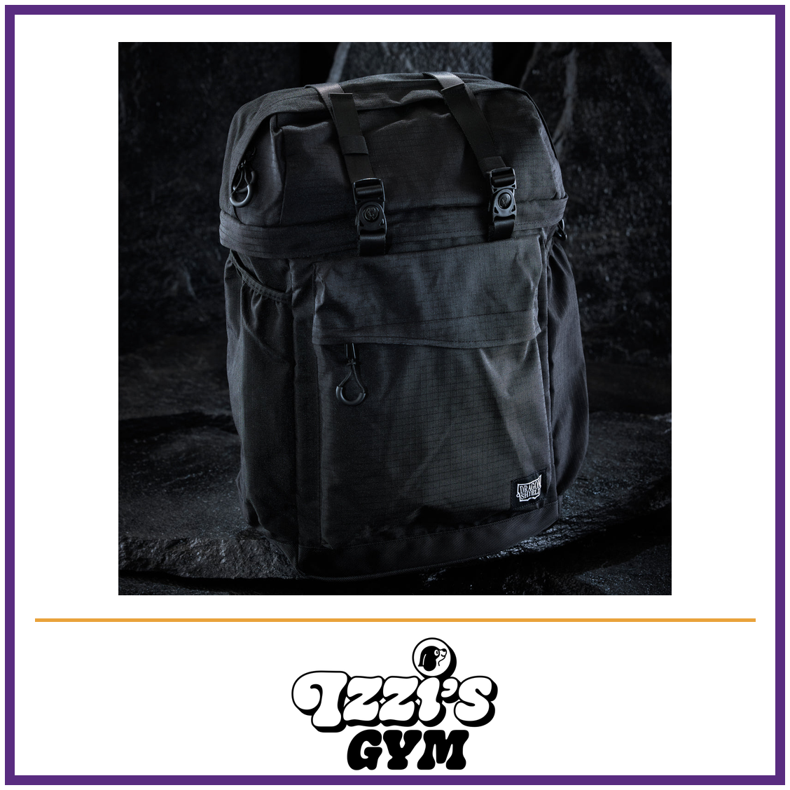 Dragon Shield Dragon Pack - Black & Grey — New product photo with the approved Izzi’s Gym logo
